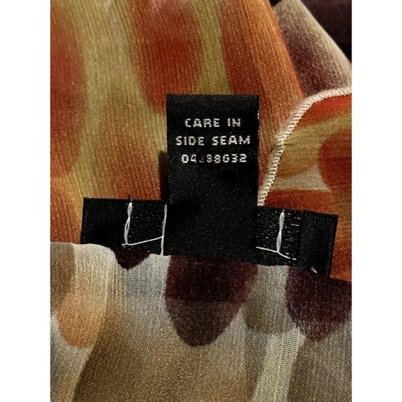 AGB Women's Sz Medium Floral Button100% Polyester Blouse with Cami Ruffle V Neck - Picture 7 of 13